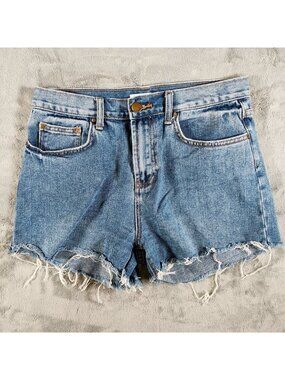 Billabong Womens Size 28 DIY Cut Off Frayed Hem 2.5" Inseam Denim Jean Shorts